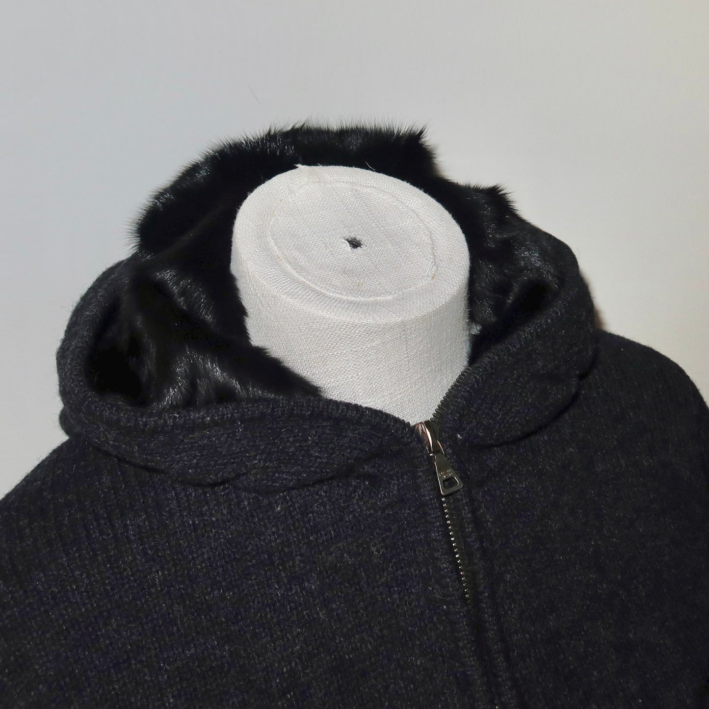 Prada Sport Wool and Goat Fur Hoodie