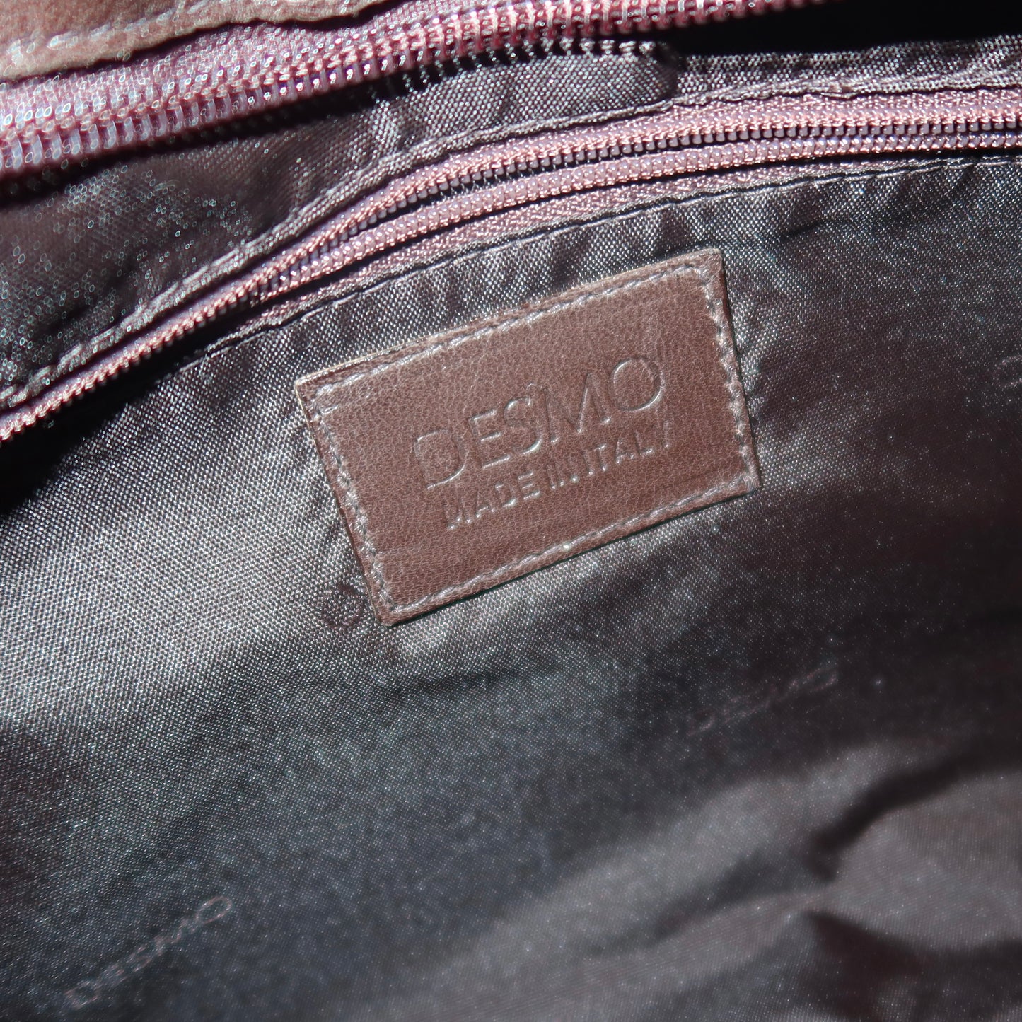 Vintage Italian Real Fur Trim Leather Bag