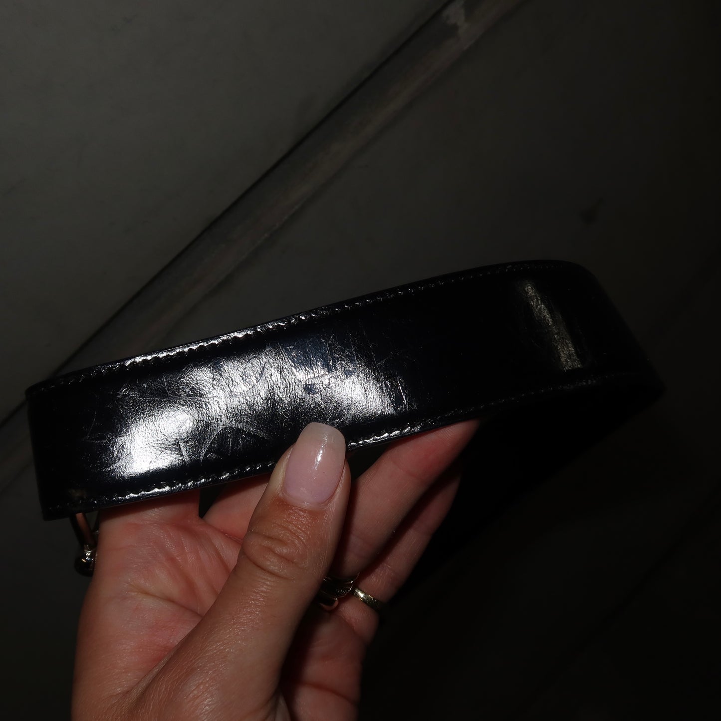 Gucci Patent Black Horse-Bit Belt