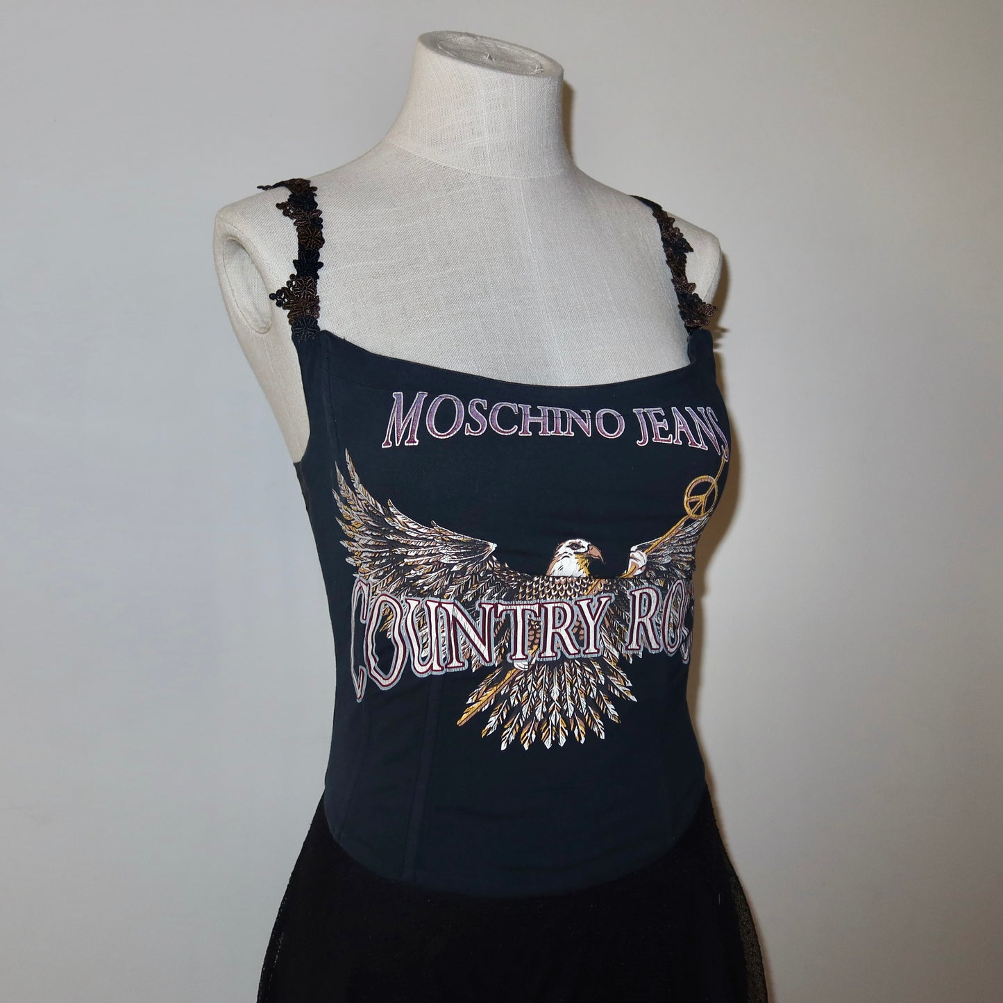 Moschino ‘Country Rock’ Corset Tulle Dress