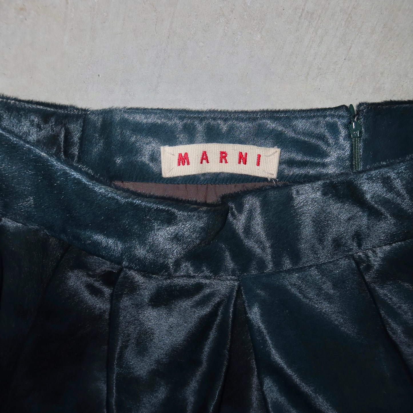 Marni Blue Cowhide Skirt