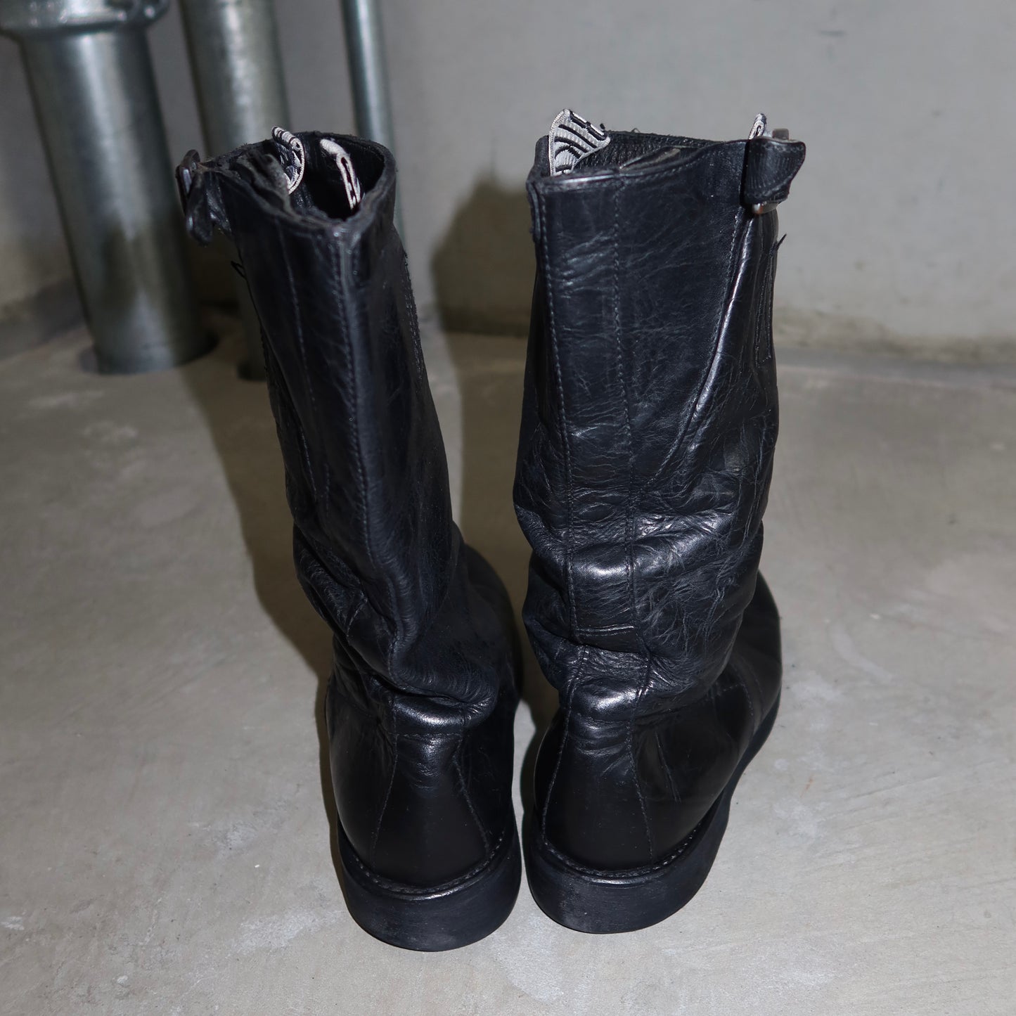 Dirk Bikkembergs Leather Motorcycle Boots (40)