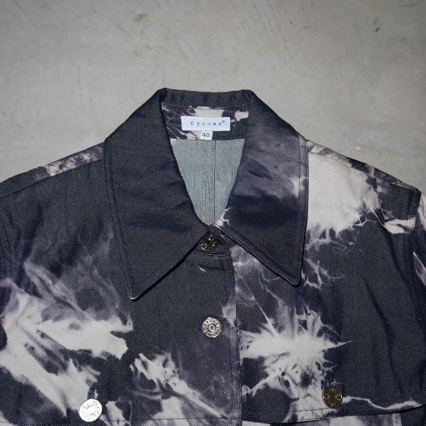 Celine SS2000 Tie Dye Denim Jacket