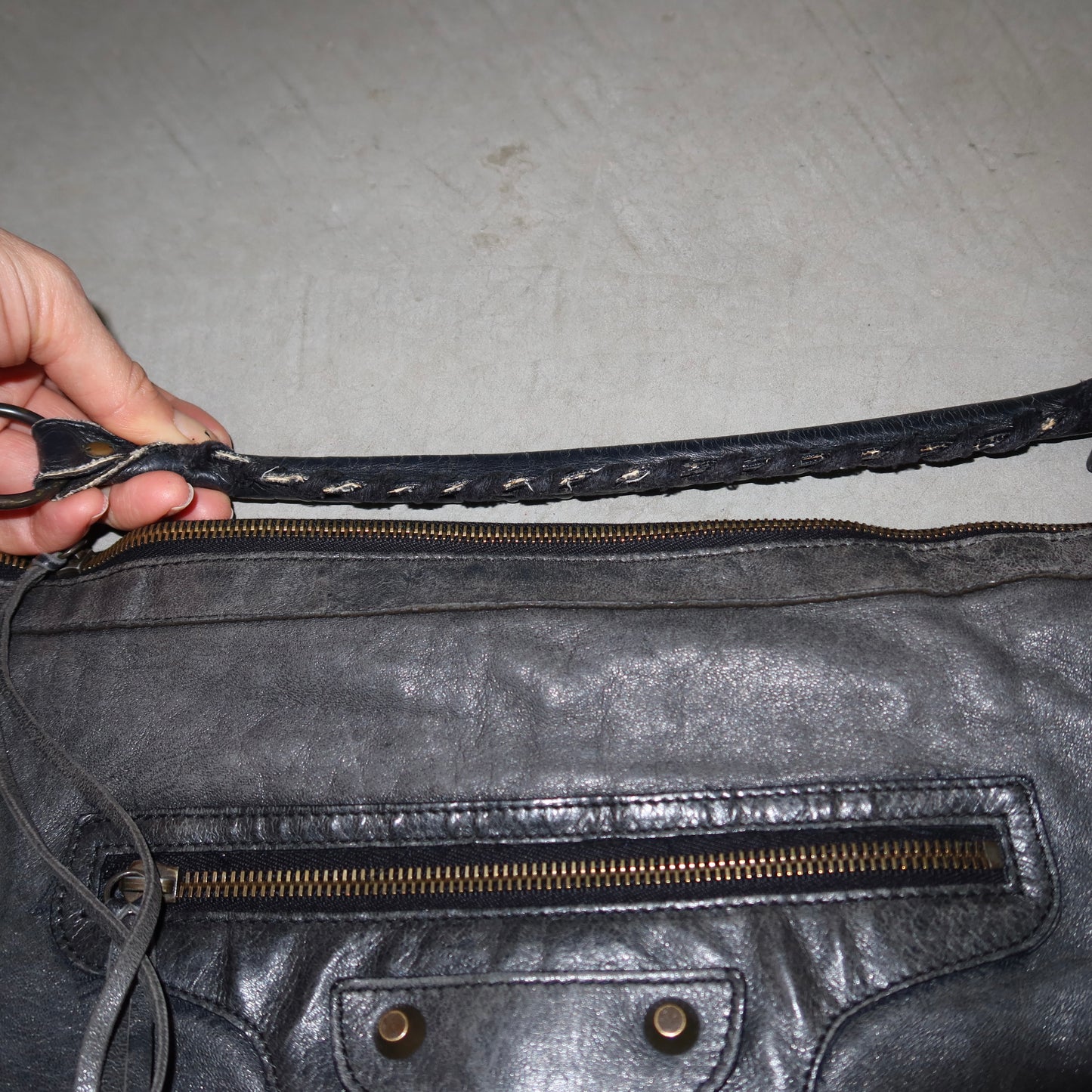 Balenciaga Dark Grey Day Editor Bag