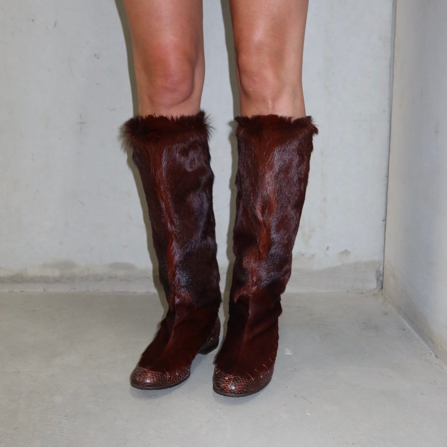 Roberto Cavalli Real Fur Boots (37)