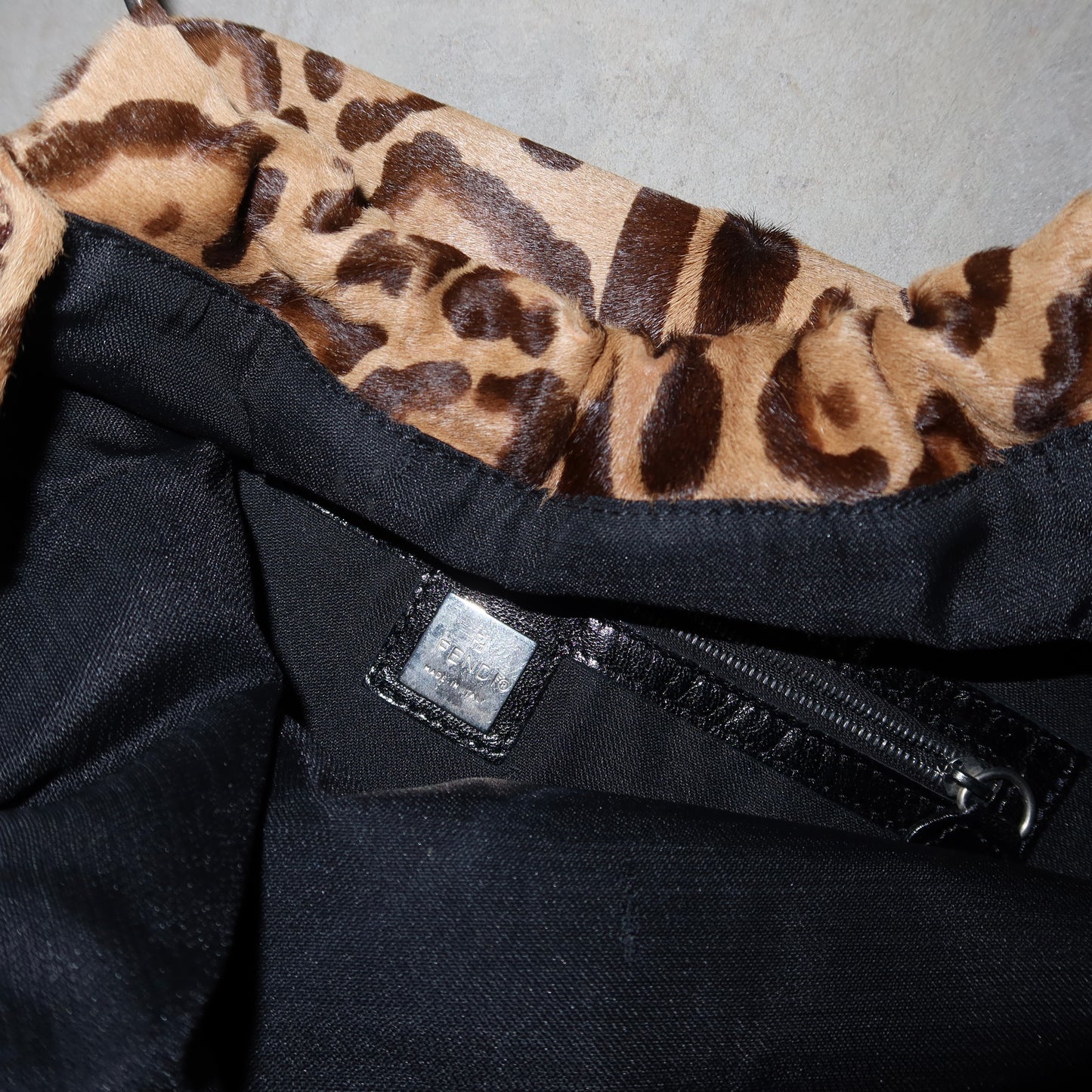 Fendi Cowhide Leopard Print Tote