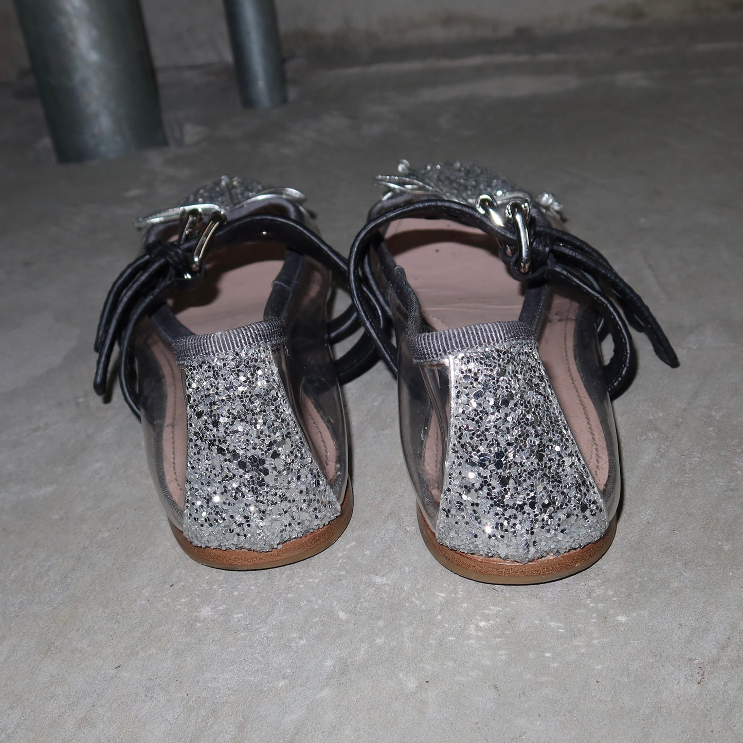 Miu Miu Perspex and Glitter Ballet Flats (37.5)