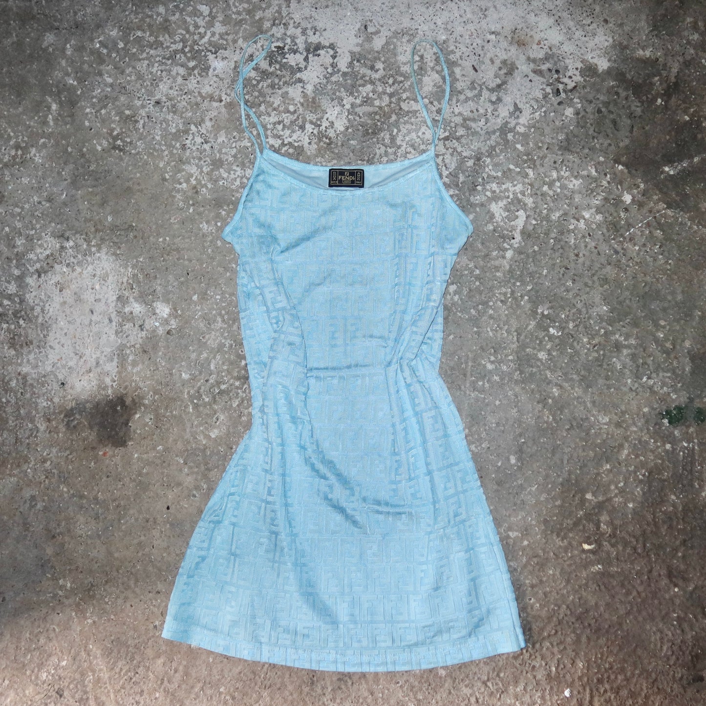 Fendi Blue Monogram Dress