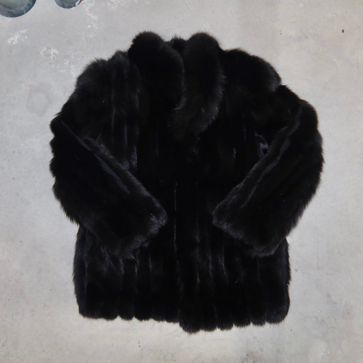 Vintage Black Fox Fur Coat