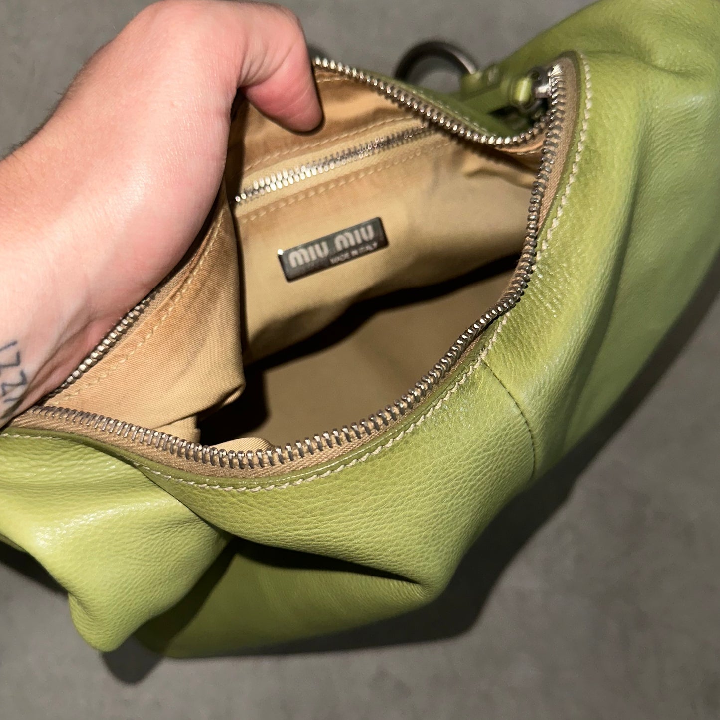 Miu Miu Rare Green Leather Bag