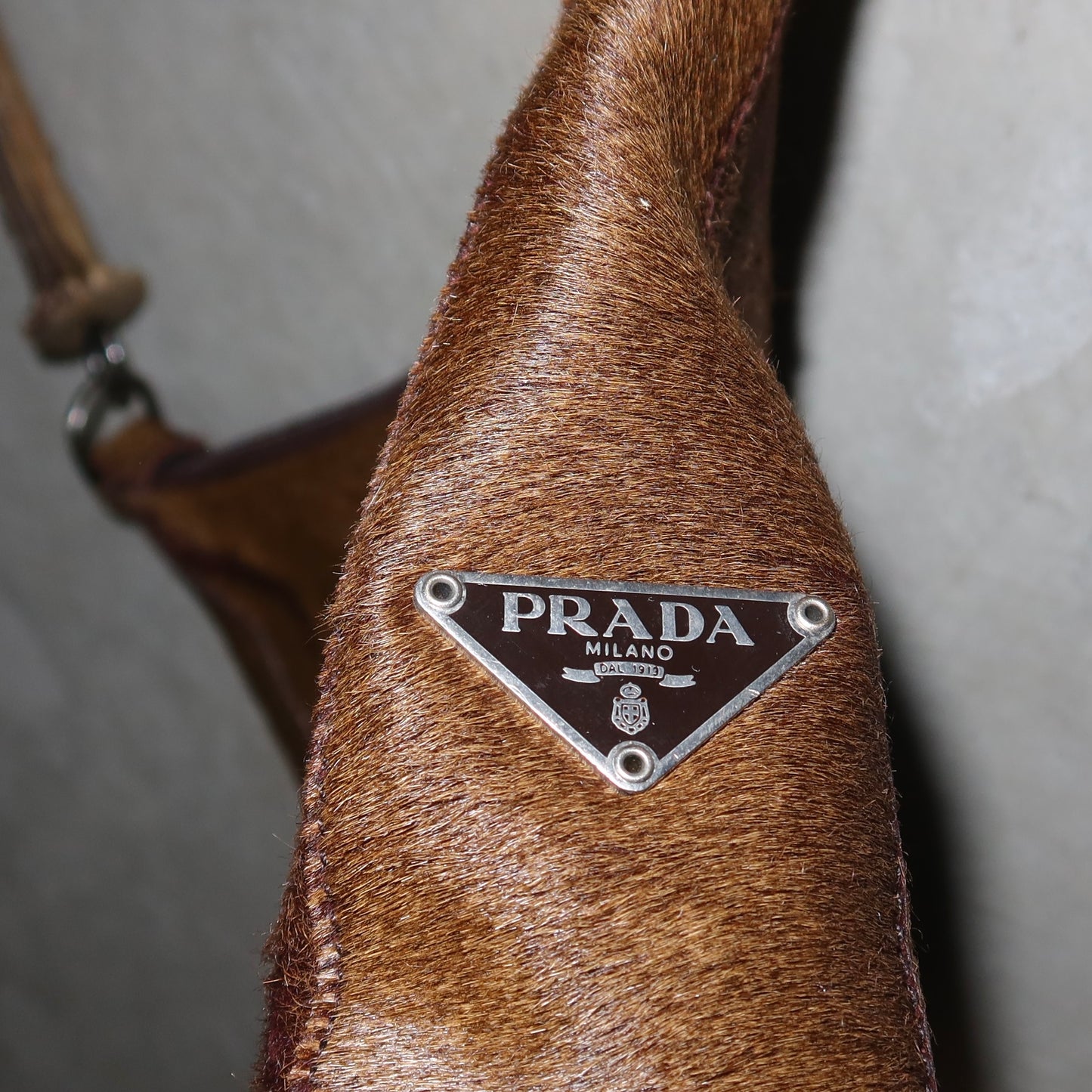 Prada Deer Hide and Faux Deer Horn Bag