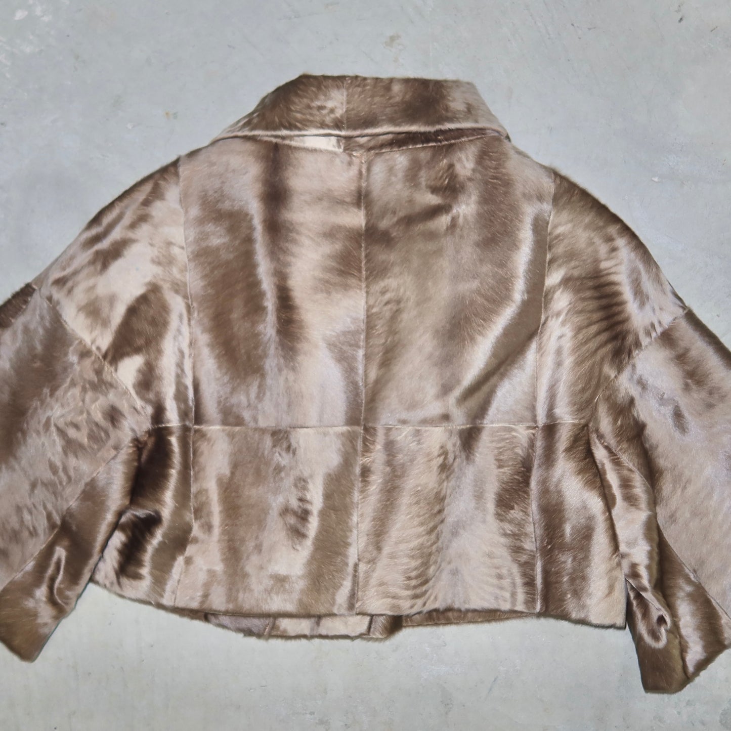 Marni Grey Lamb Fur Cropped Jacket