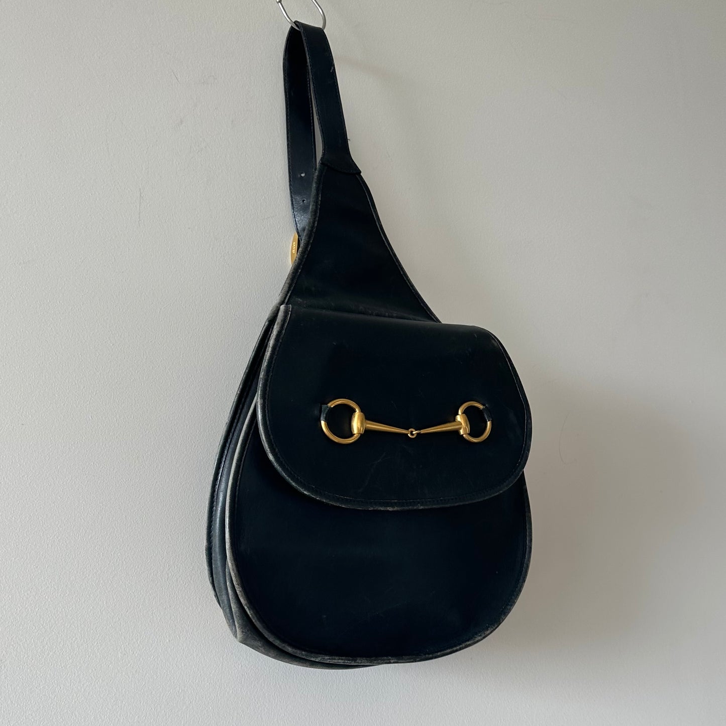 Gucci Black Leather Horsebit Crossbody