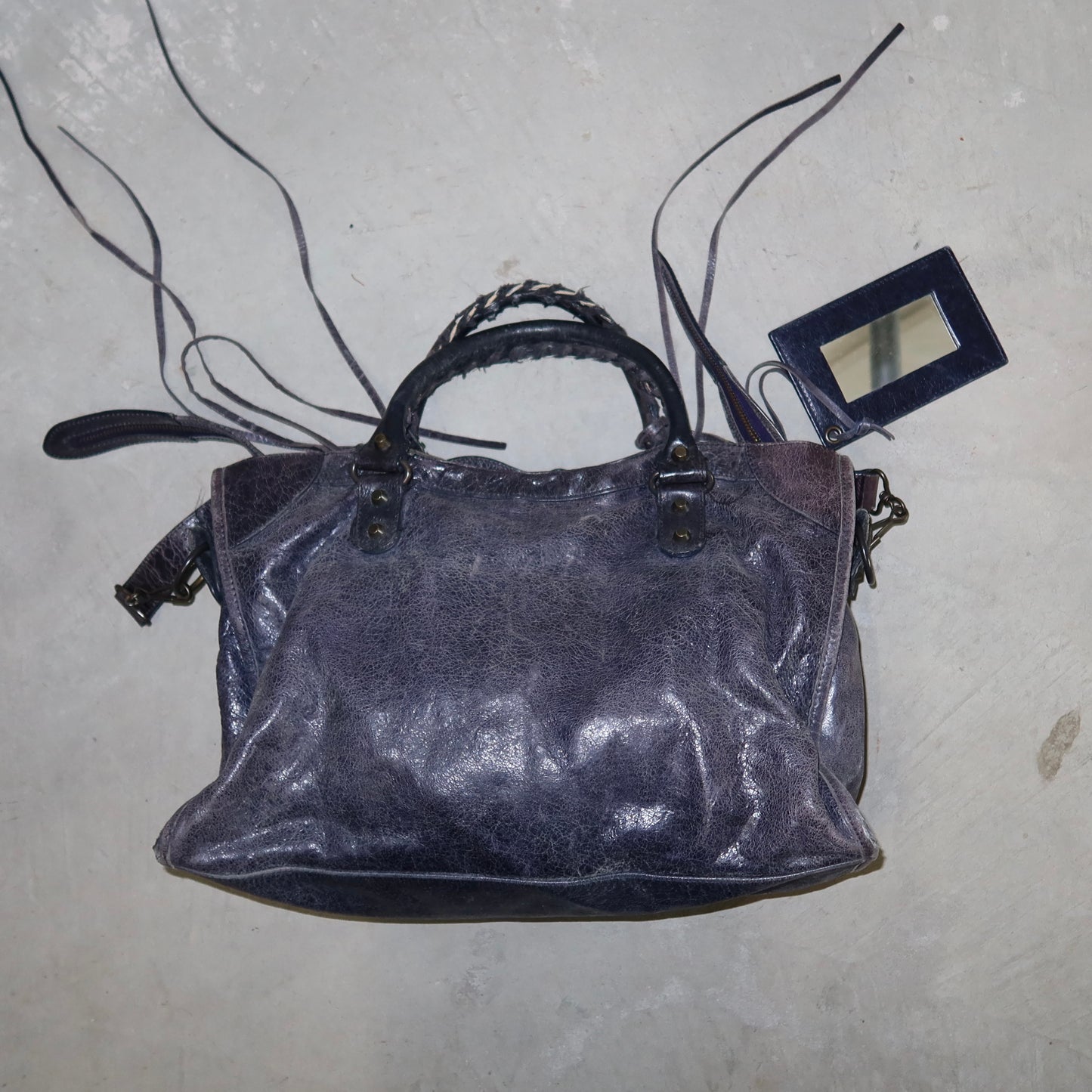Balenciaga Dark Purple City Bag