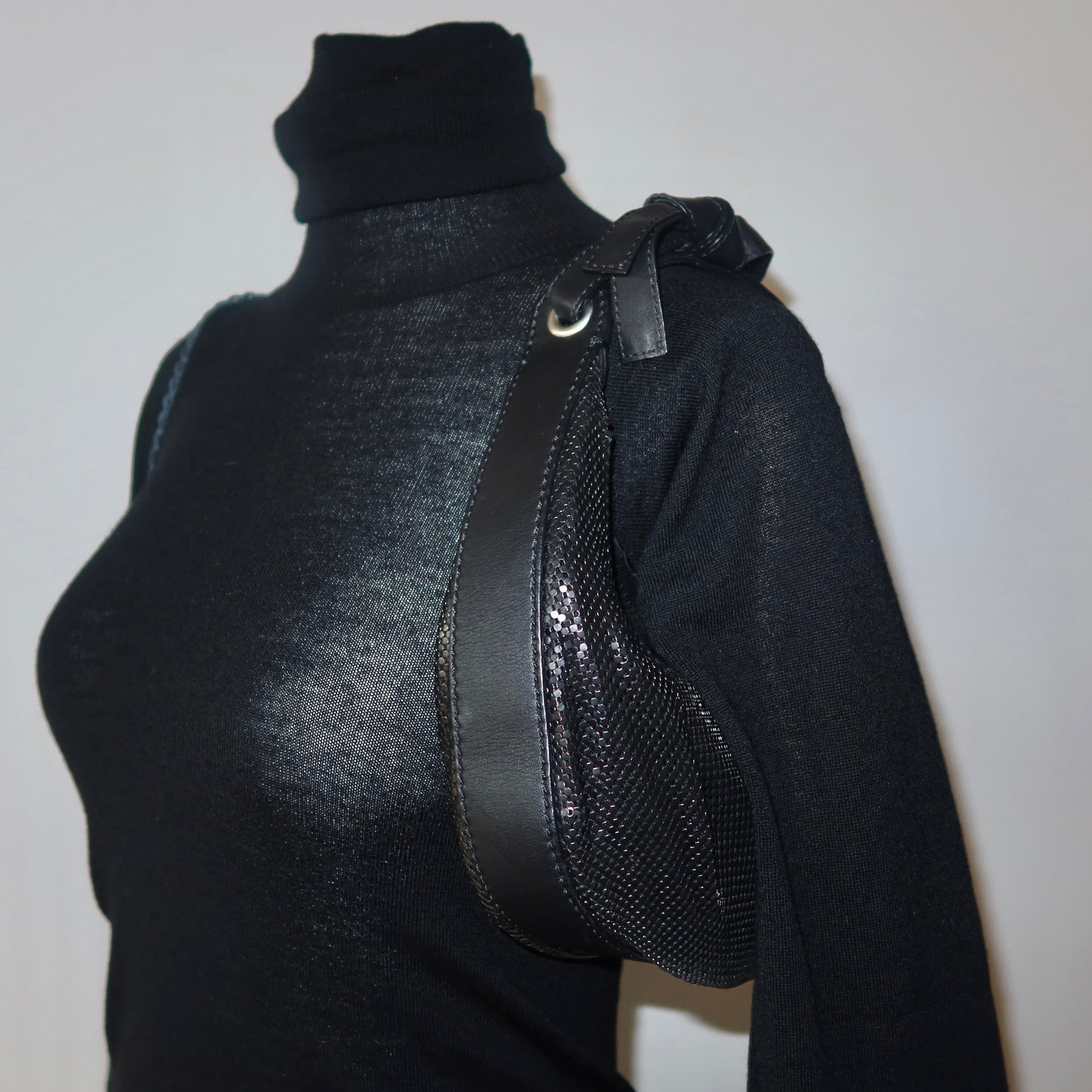 Chloé Black Chainmail Hobo Bag