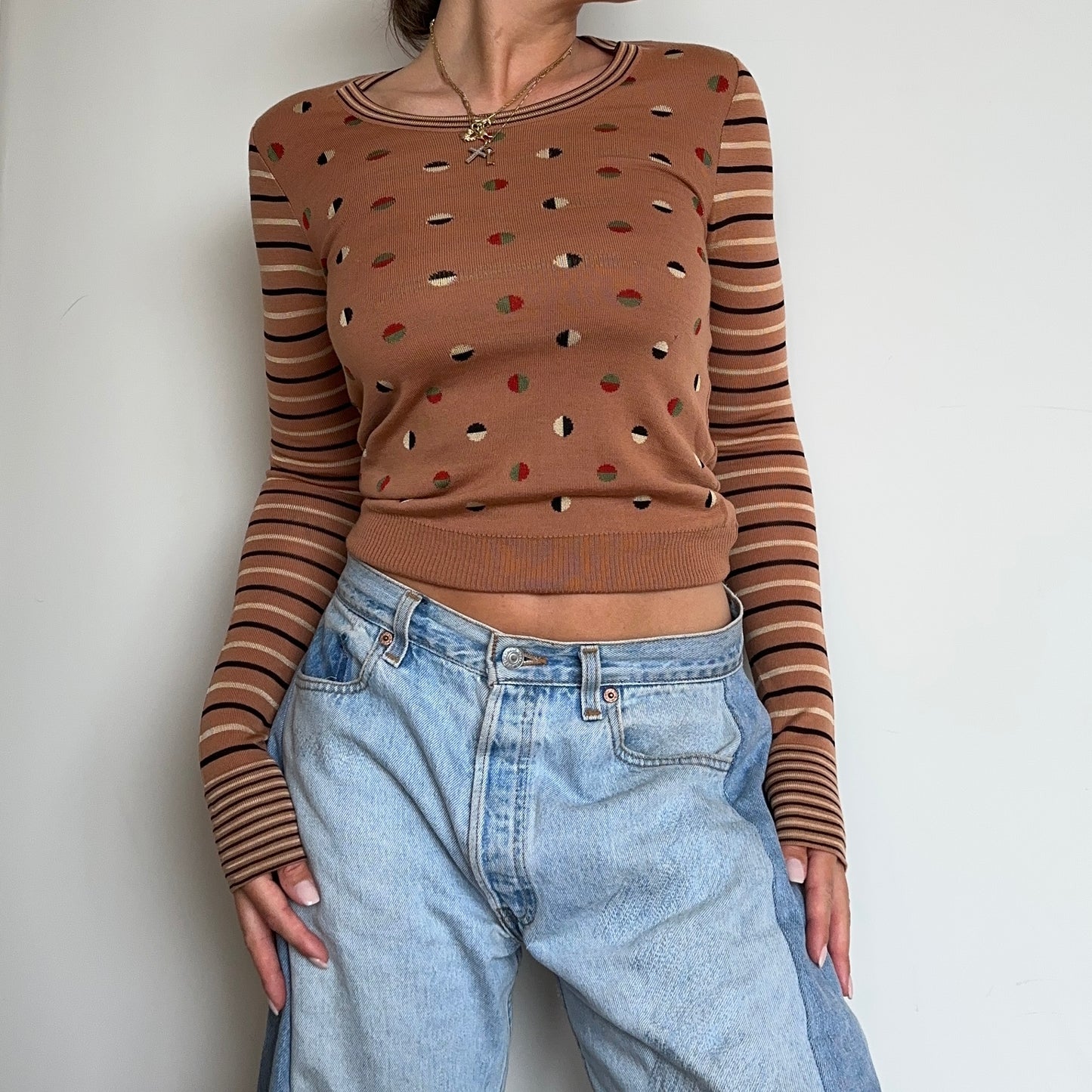 Chloé AW2002 Spots and Stripes Jumper