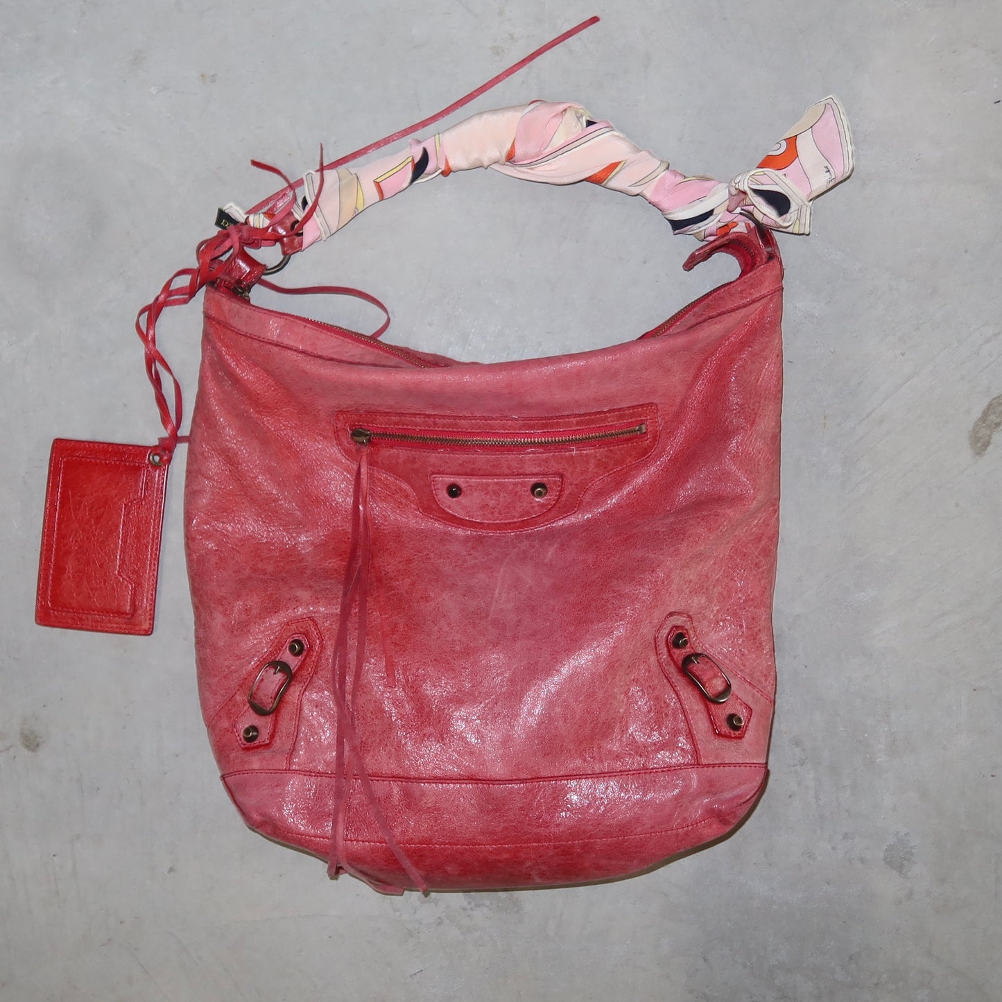 Balenciaga Pink Day Editor Bag with Pucci Scarf