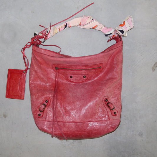 Balenciaga Pink Day Editor Bag with Pucci Scarf