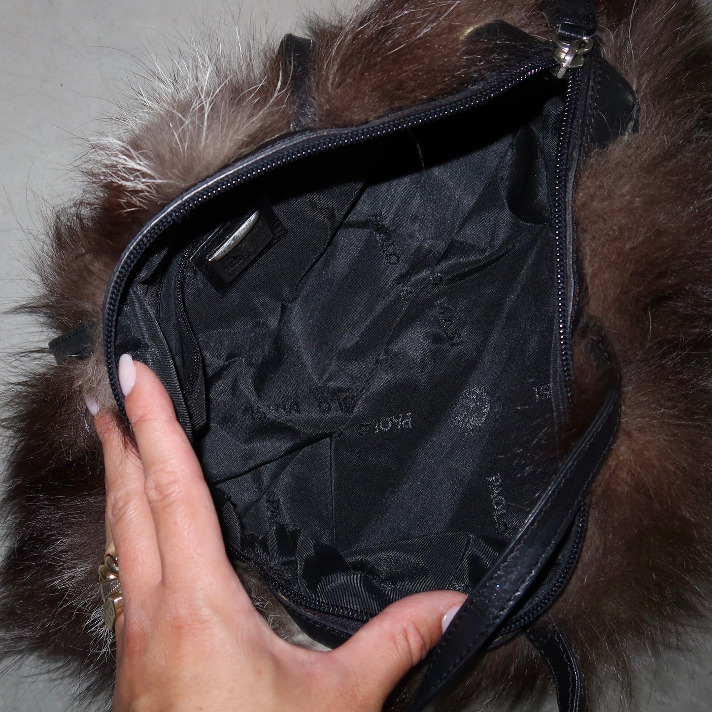 Vintage Italian Made Real Fur Bag