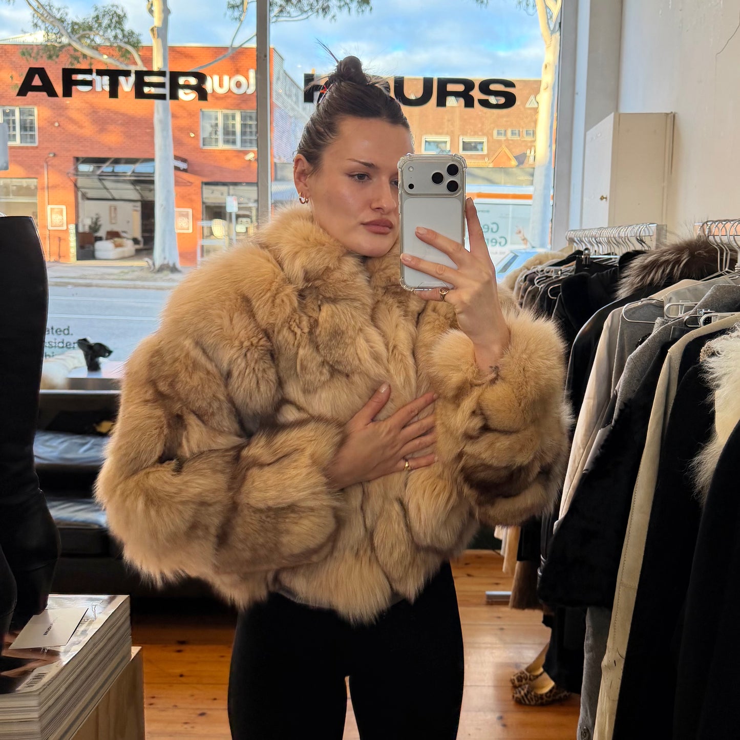 Vintage Fox Fur Bomber