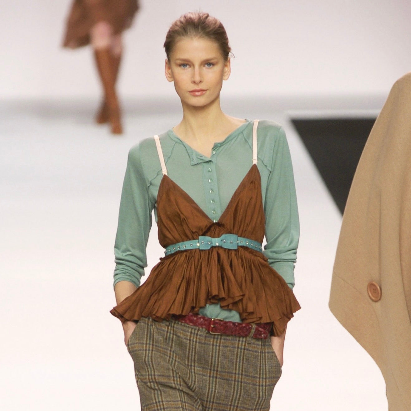 Chloé AW2004 Green Silk Top