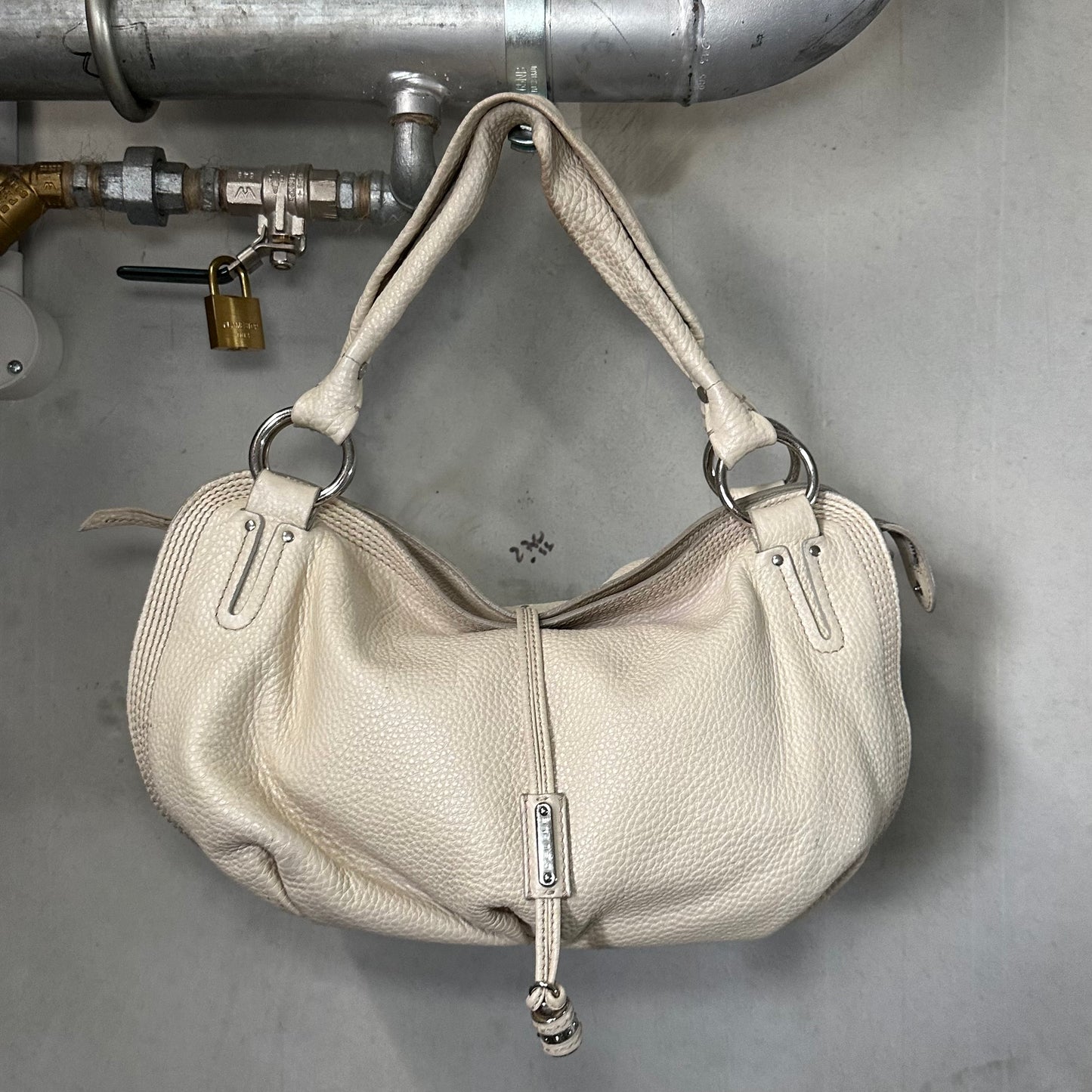 Celine White Leather Bittersweet Bag