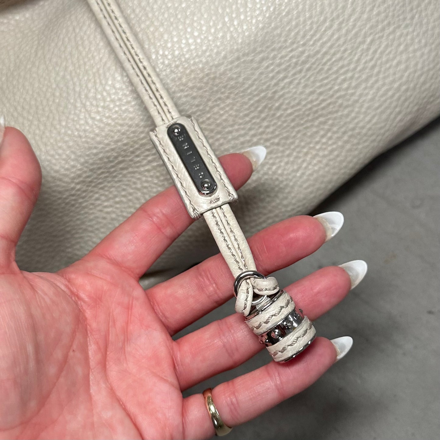 Celine White Leather Bittersweet Bag