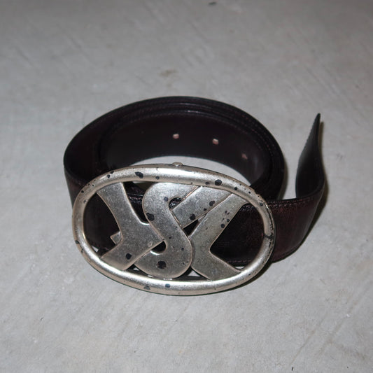 YSL AW2003 Brown Leather Belt (Unisex)