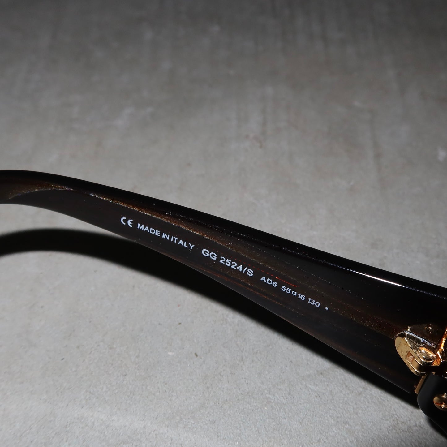 Gucci Brown Sunglasses with Gold GG Logo