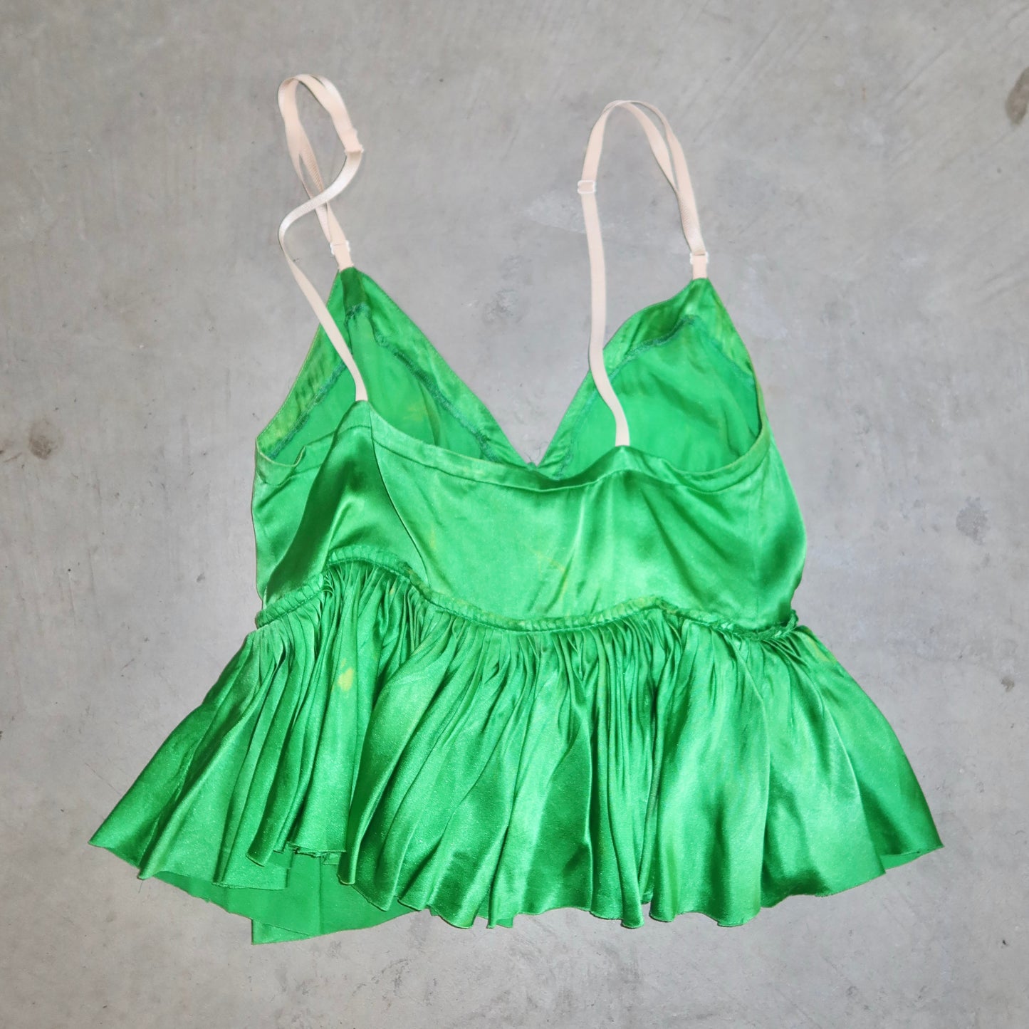 Chloé AW2004 Green Silk Top