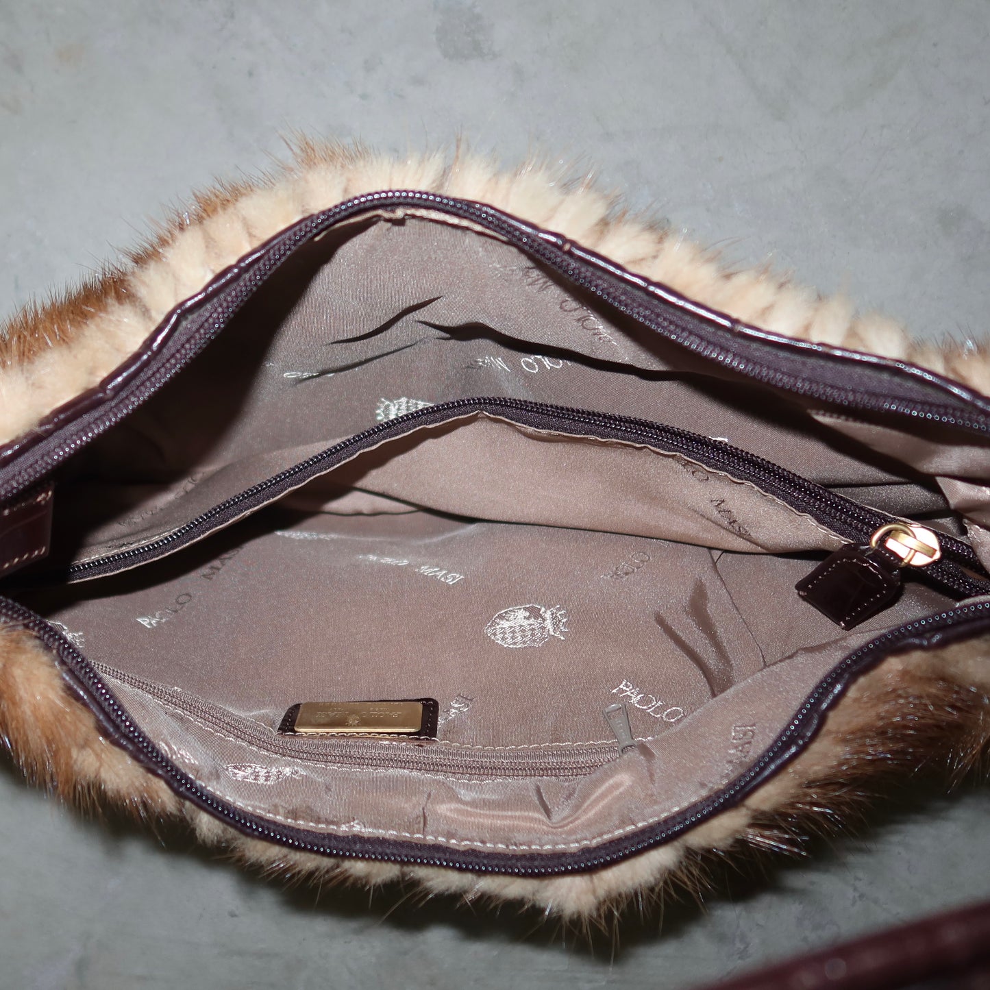 Vintage Italian Mink Fur Shoulder Bag
