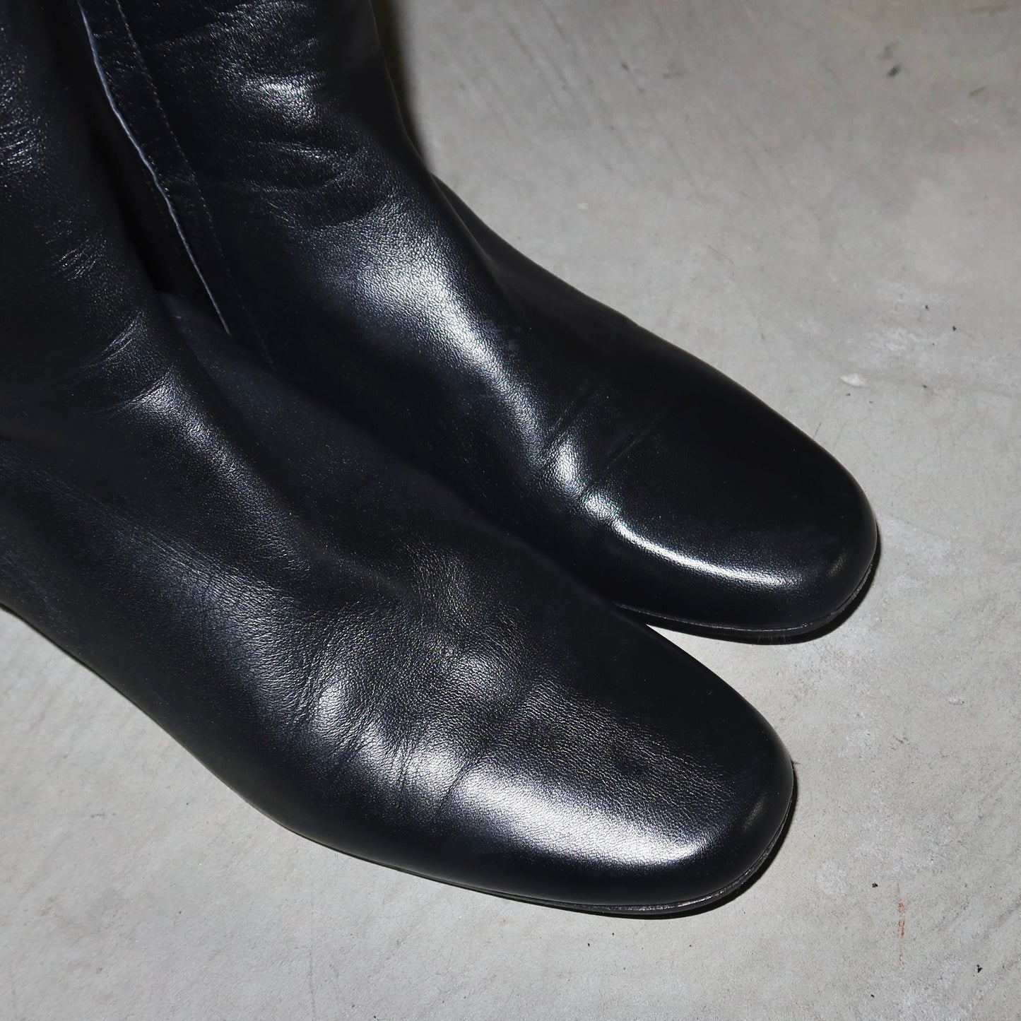 Loewe Black Leather Boots (37)
