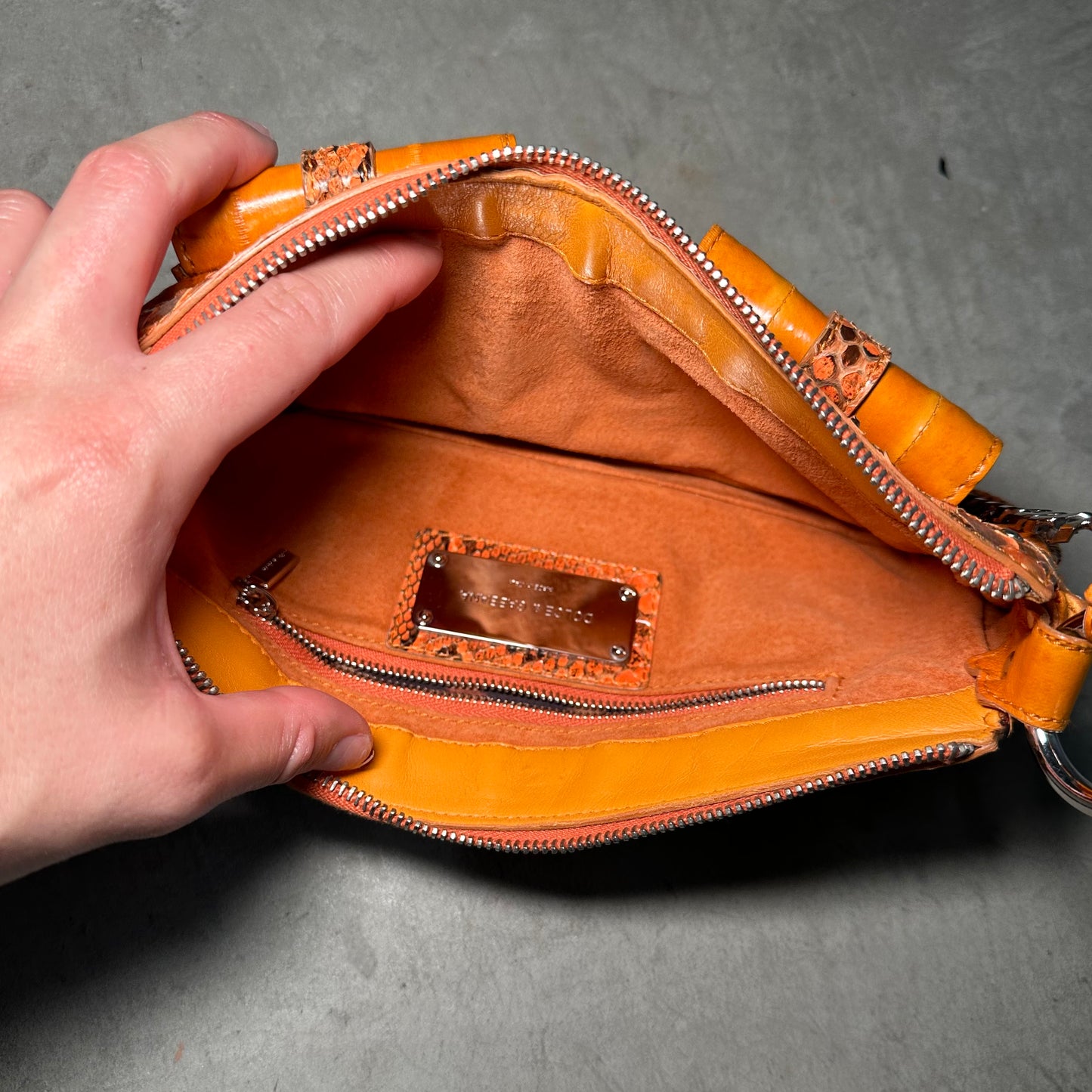 Dolce & Gabbana Orange Leather Mini Bag