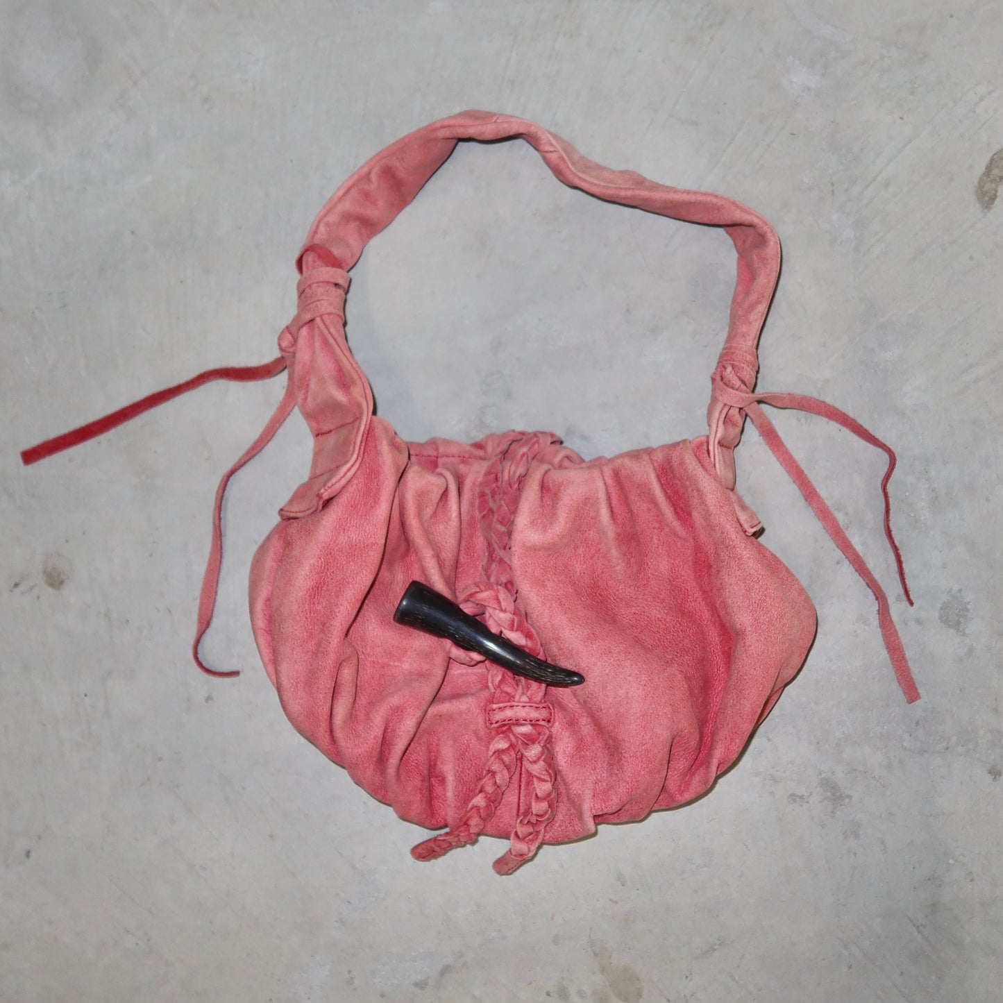 Vintage Japanese Red Leather Bag