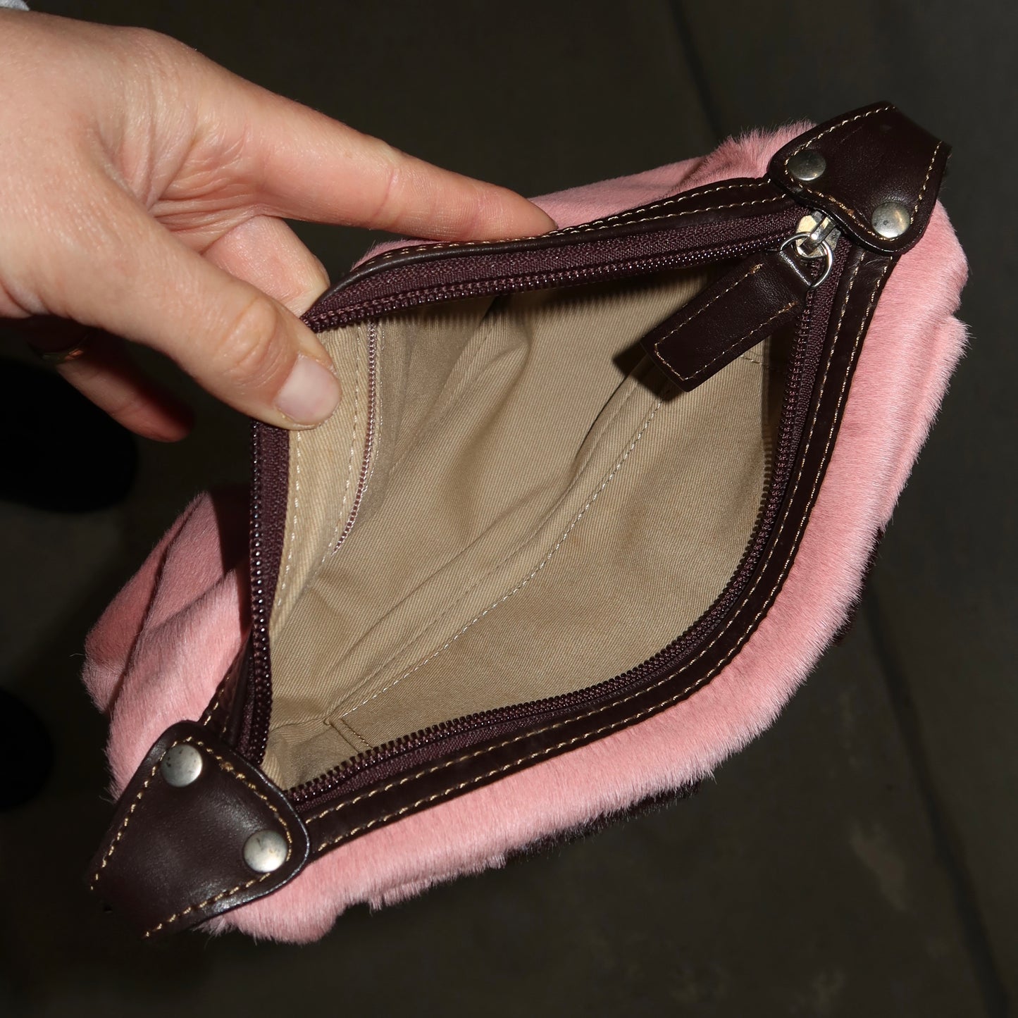 Vintage Pink Cowhide Bag