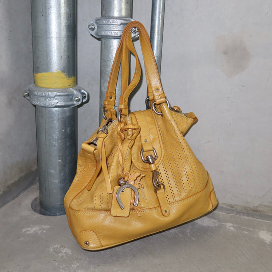 Chloé Yellow Perforated Kerala Tote Bag