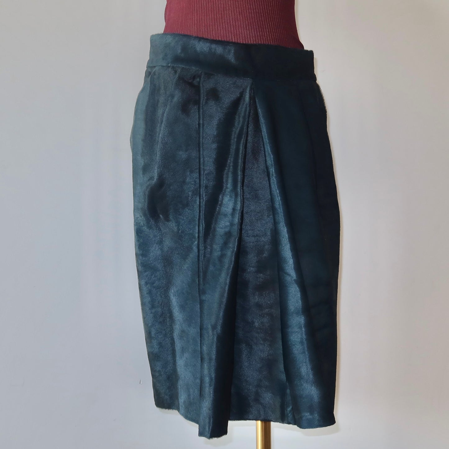 Marni Blue Cowhide Skirt