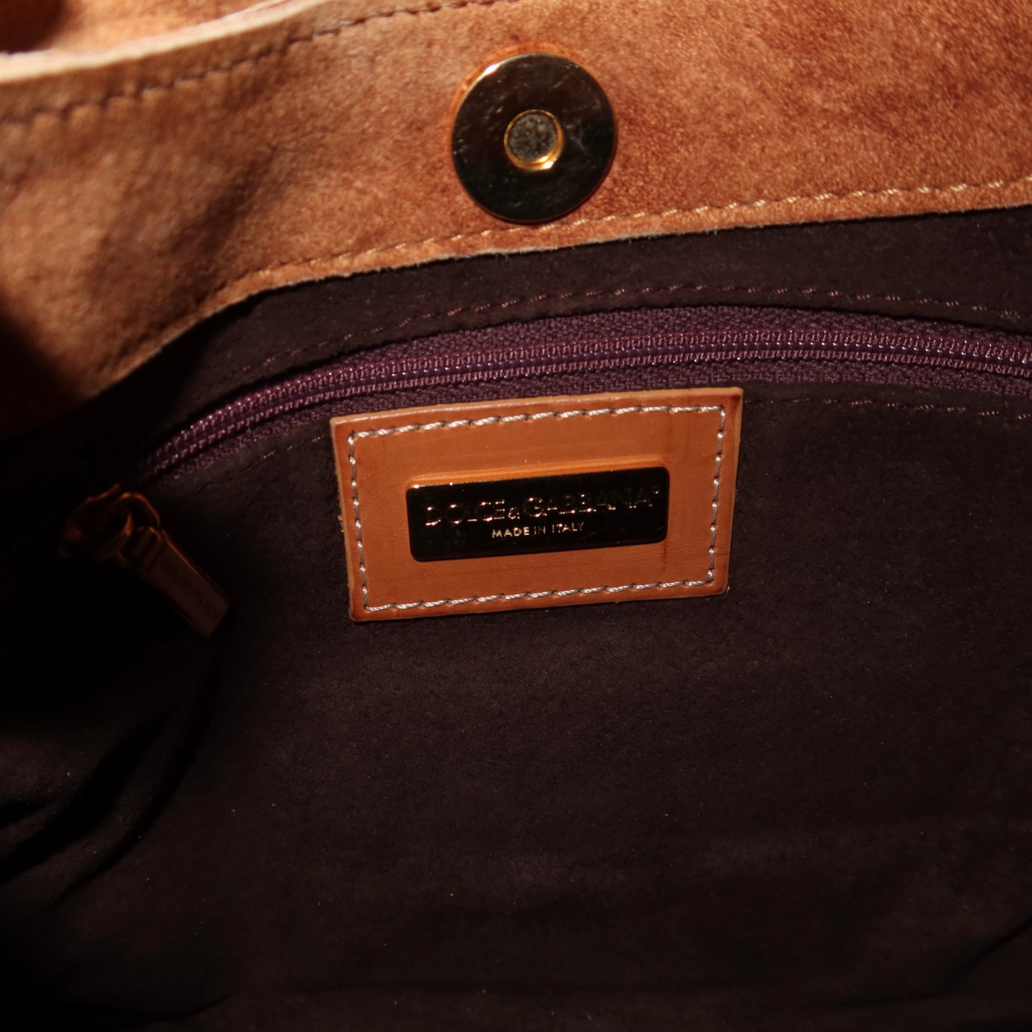 Dolce & Gabbana Suede Bag with Real Fur Tassels