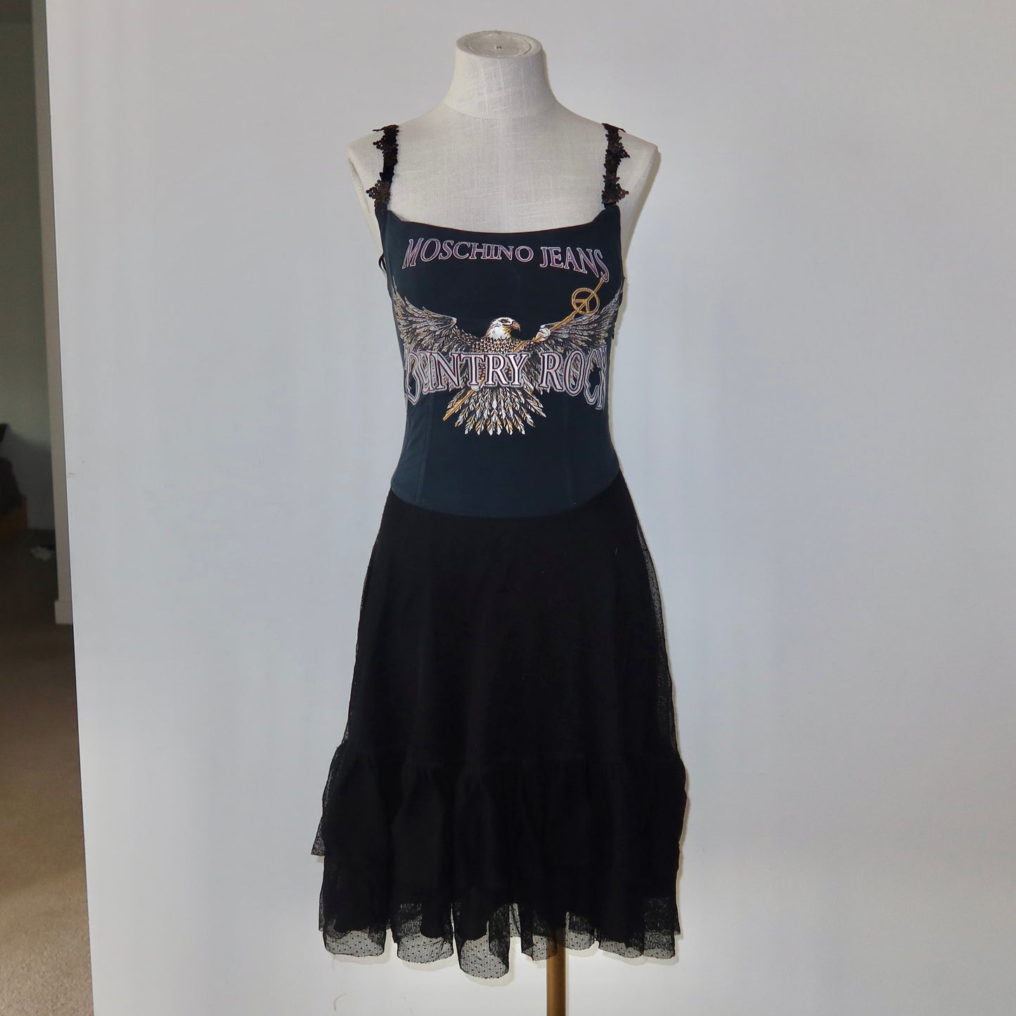 Moschino ‘Country Rock’ Corset Tulle Dress