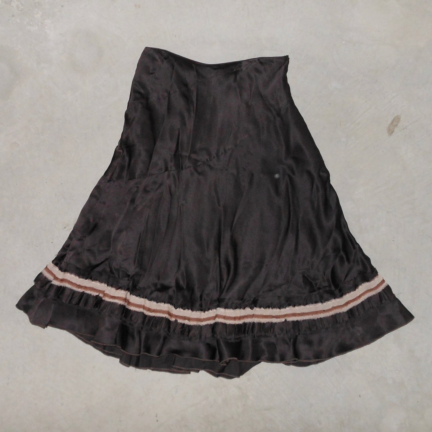Chloe Brown Silk Skirt