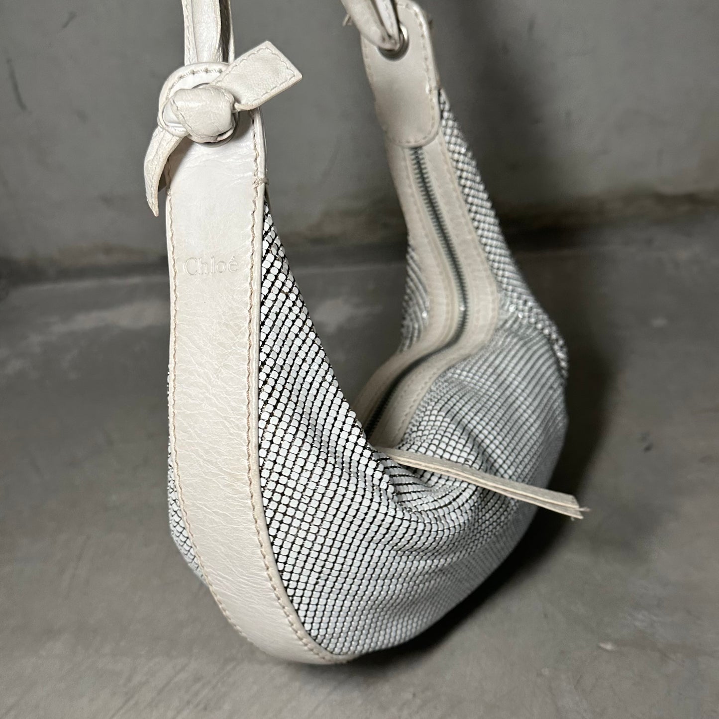 Chloé White Glomesh Bag