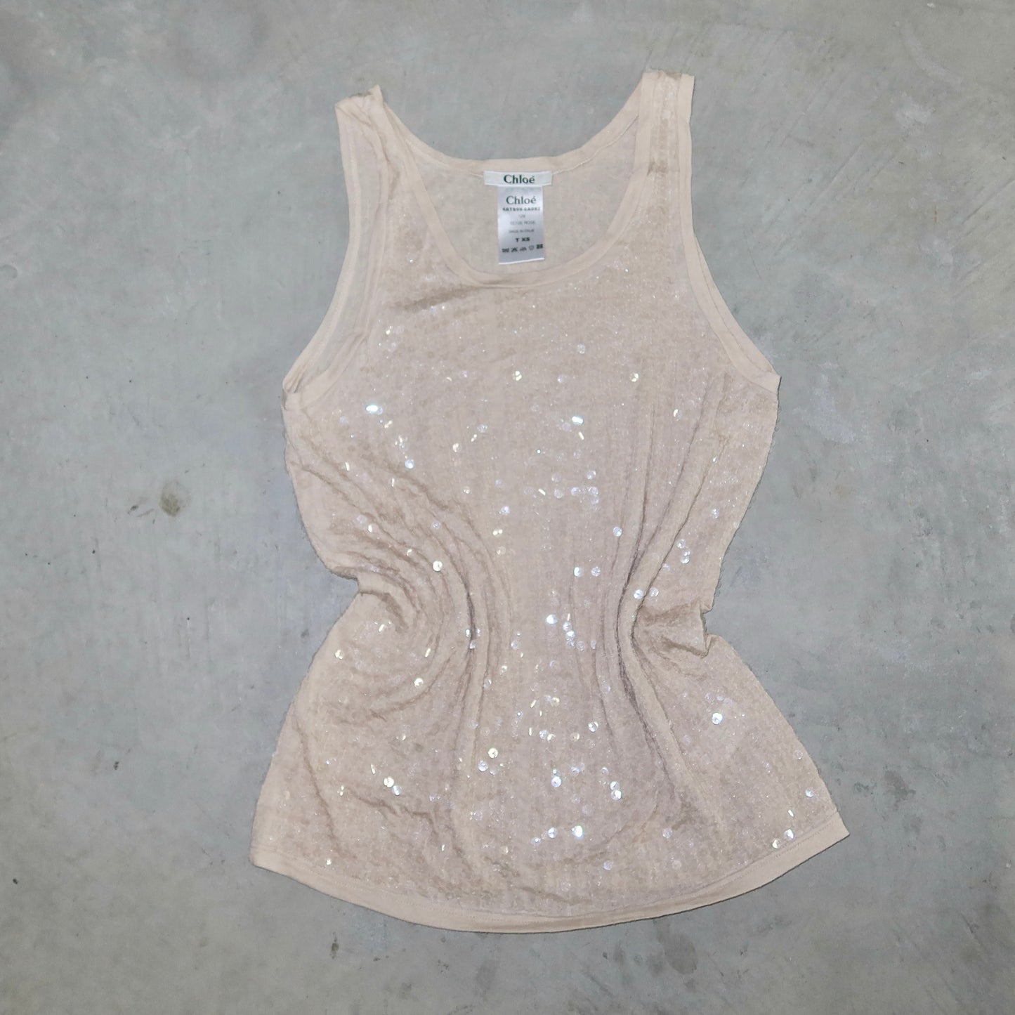 Chloé AW2006 Pink Sequin Tank