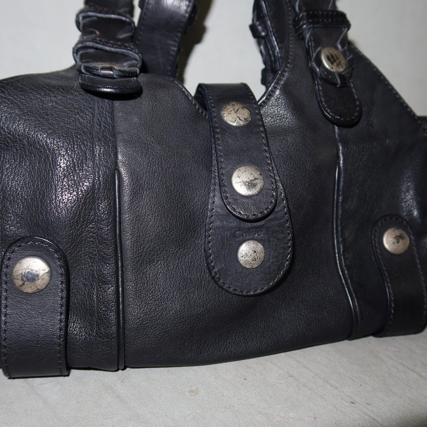Chloé Black Leather Silverado