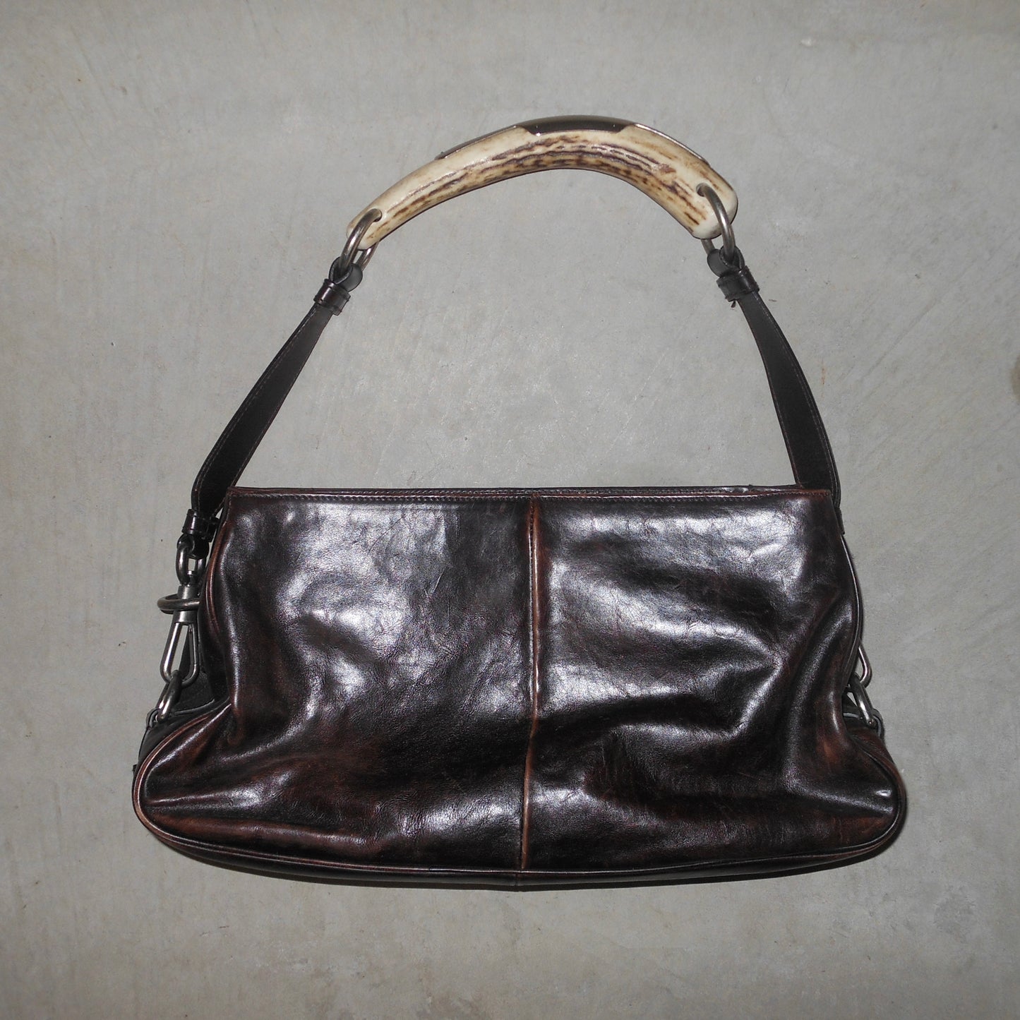 YSL Brown Leather Rectangular Mombasa