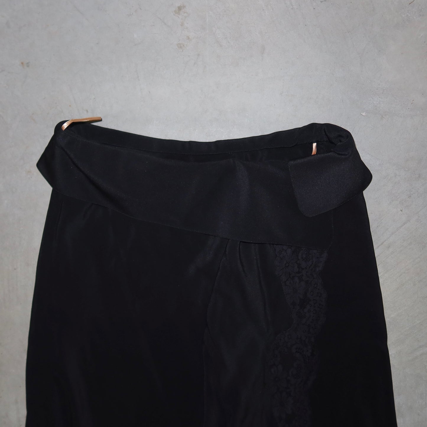 Chloé AW2015 Black Silk and Lace Skirt