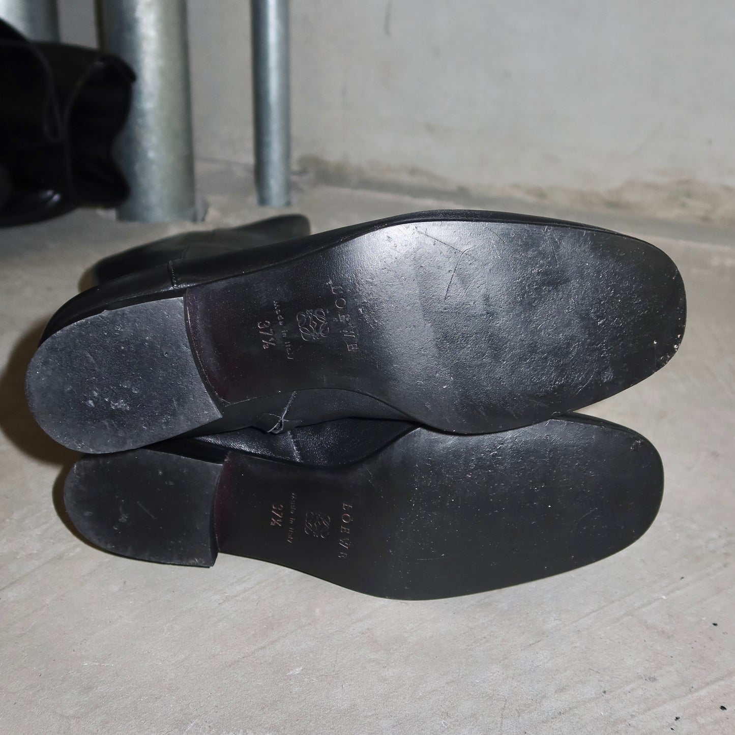 Loewe Black Leather Boots (37)