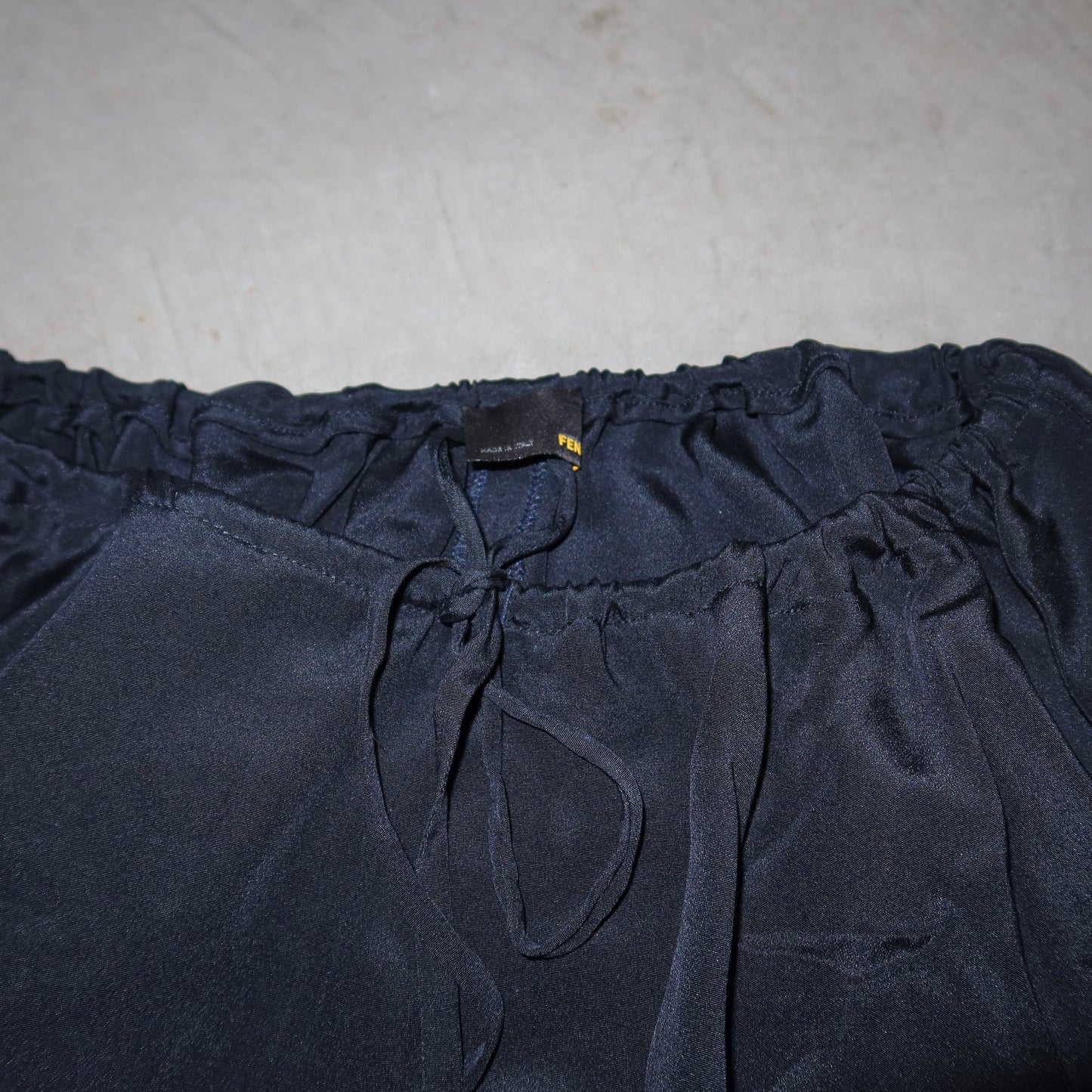 Fendi Navy Silk Skirt