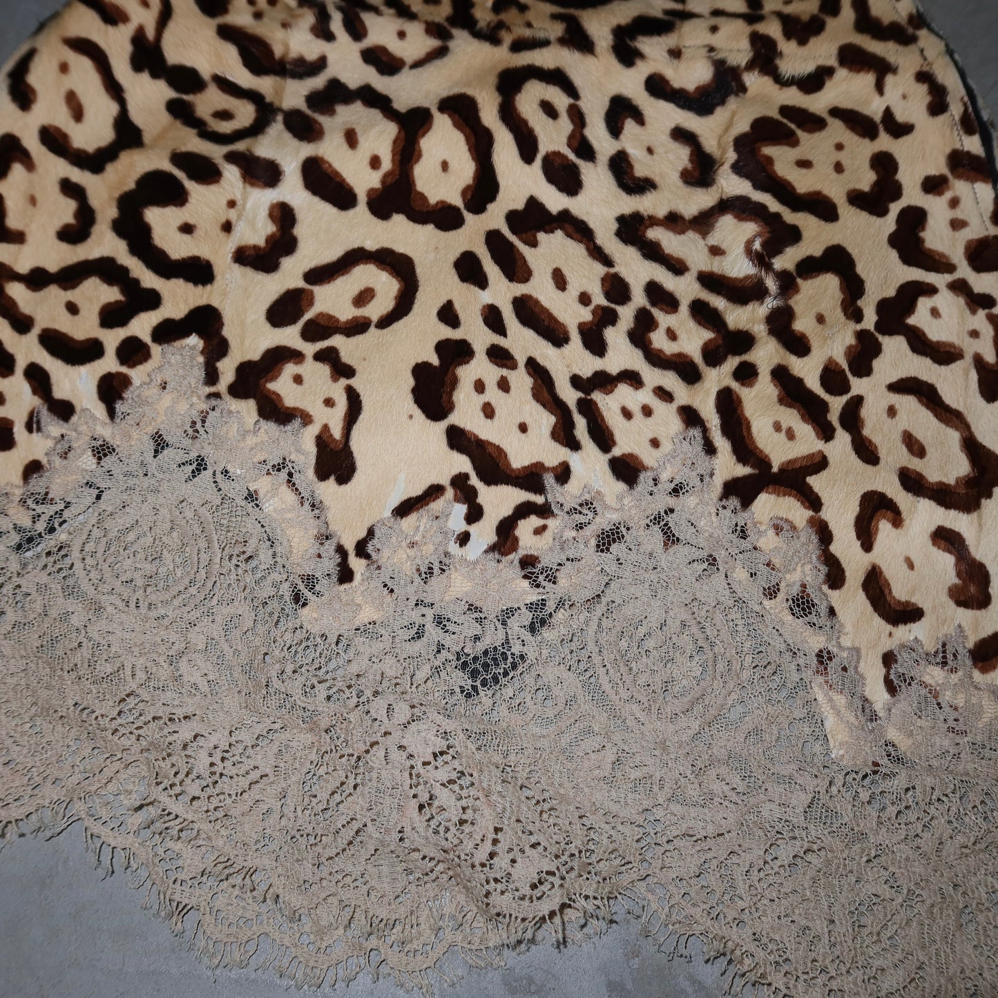 RED by Valentino Cowhide Leopard Print Mini Skirt