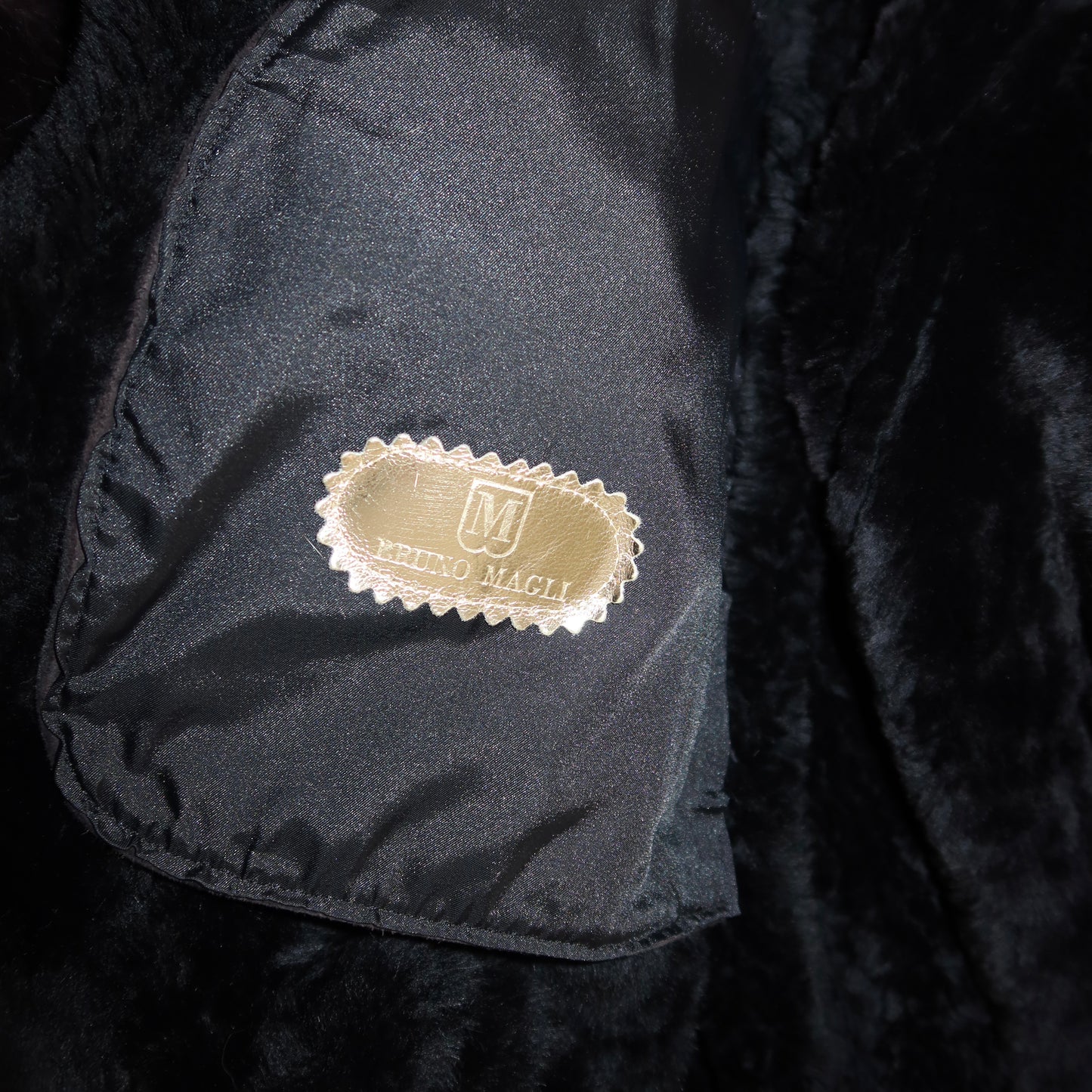 Bruno Magli Shearling Cape Coat