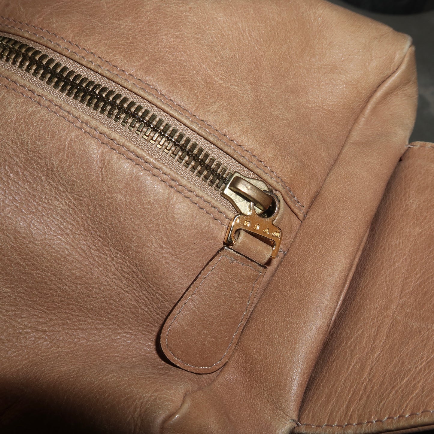 Marni Beige and Gold Grommet Bag